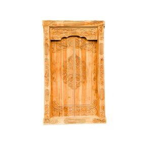 Recycled Balinese Natural Finish Teak Carved Door