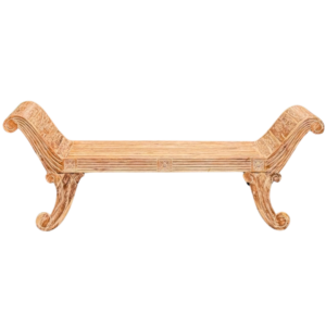 Ornate Wooden Yuyu Bench Chair