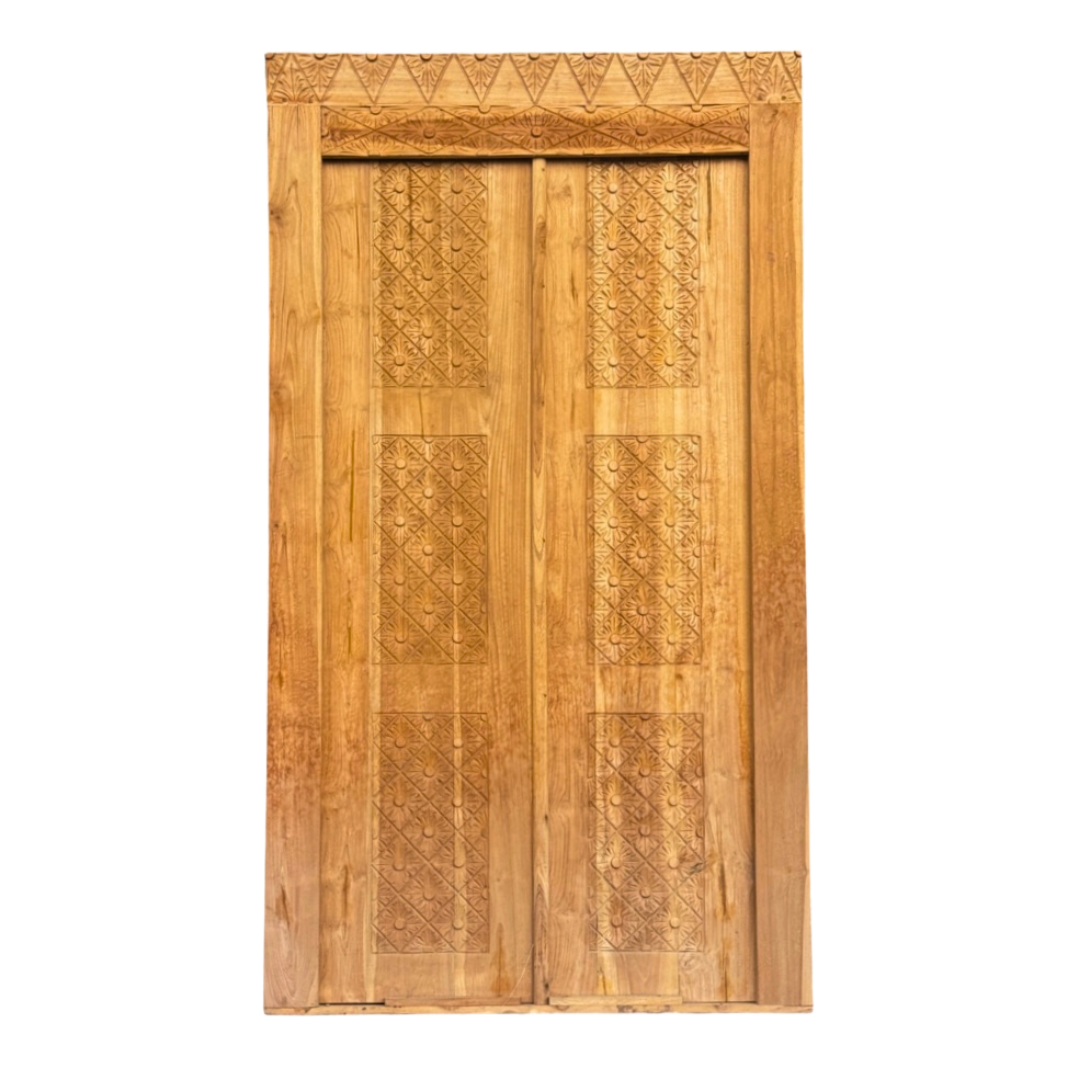 Wooden Classic Minimalist Carved Door
