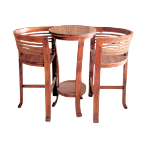 Wooden Tall Bar Stool Set