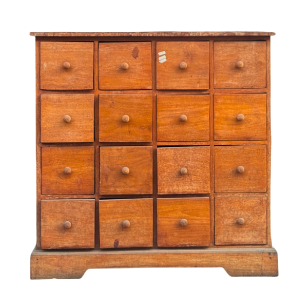 Teak Cupboard Cabinet With 16 Drawers