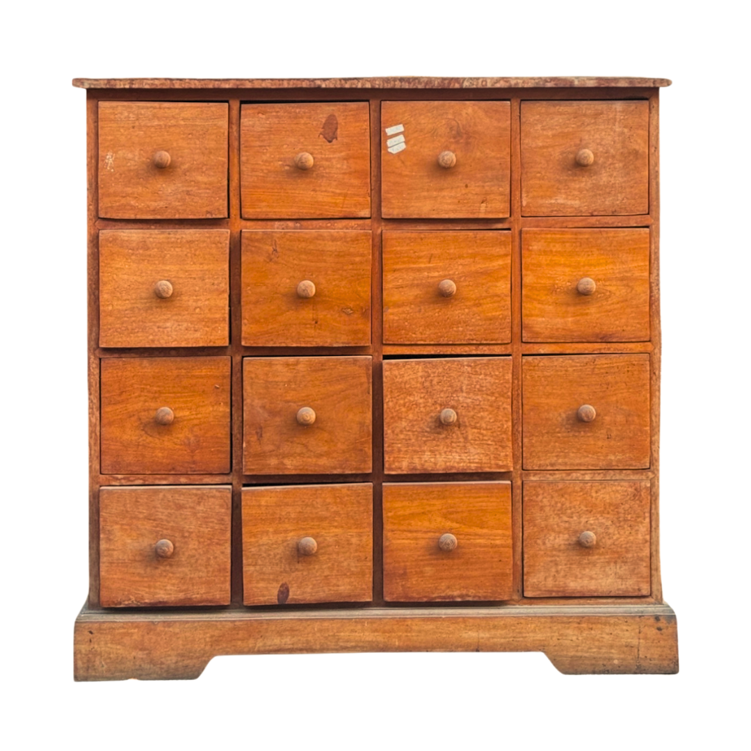 Teak Cupboard Cabinet With 16 Drawers
